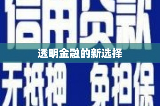 岳麓透明金融的新选择