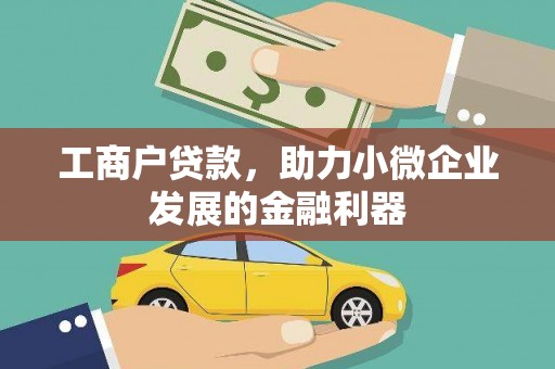 抚远工商户贷款，助力小微企业发展的金融利器