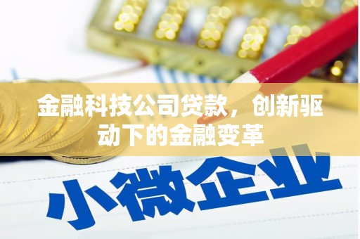 盖州金融科技公司贷款，创新驱动下的金融变革