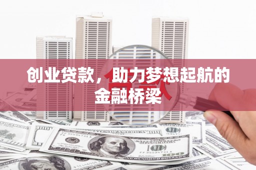 竹南创业贷款，助力梦想起航的金融桥梁