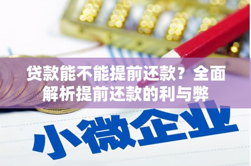 定海贷款能不能提前还款？全面解析提前还款的利与弊