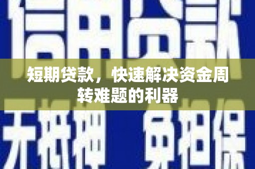 临安短期贷款，快速解决资金周转难题的利器