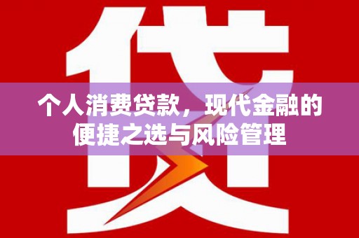 当涂个人消费贷款，现代金融的便捷之选与风险管理