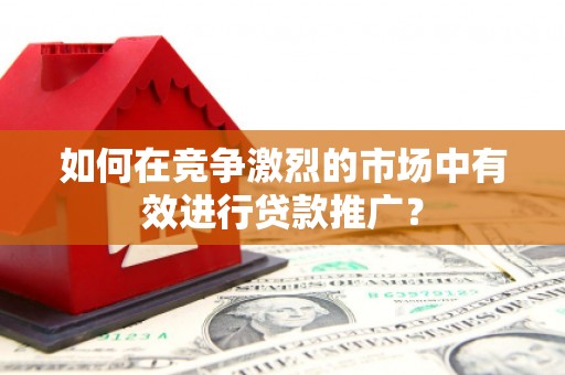湖州如何在竞争激烈的市场中有效进行贷款推广？