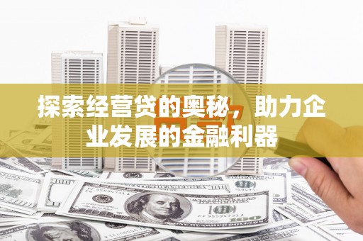 绥滨探索经营贷的奥秘，助力企业发展的金融利器