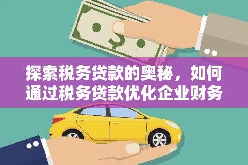 友谊探索税务贷款的奥秘，如何通过税务贷款优化企业财务