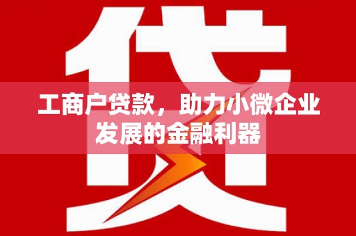 新埔工商户贷款，助力小微企业发展的金融利器