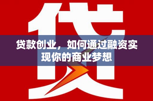 莲都贷款创业，如何通过融资实现你的商业梦想