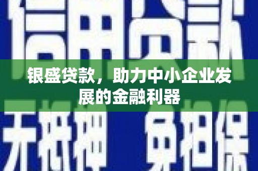 东西湖银盛贷款，助力中小企业发展的金融利器